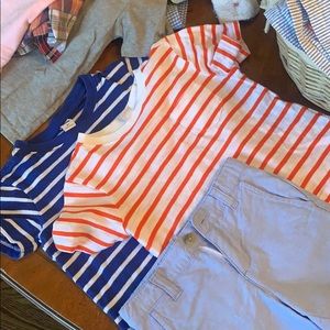 Janie and Jack shorts and striped shirts 2t boys